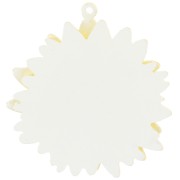 Pendente a forma di fiore di margherita in acrilico 3D da 41 mm - Glitter giallo chiaro x1