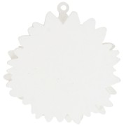 Pendente a forma di fiore di margherita in acrilico 3D da 41 mm - Glitter bianco x1