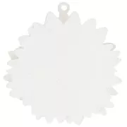 Pendente a forma di fiore di margherita in acrilico 3D da 41 mm - Glitter bianco x1