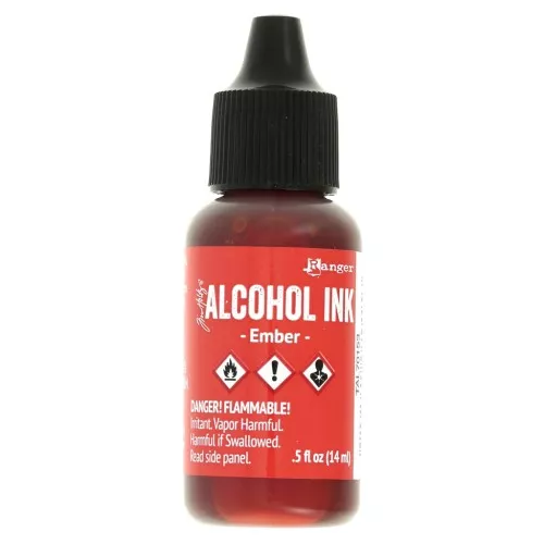 Inchiostro alcolico trasparente Adirondack Tim Holtz 14ml Ember x1