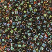 Miyuki Delica 11/0 DB1741 - Olive Lined Arancione AB