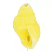 Perla di conchiglia in ceramica 21x13 mm - Giallo x1