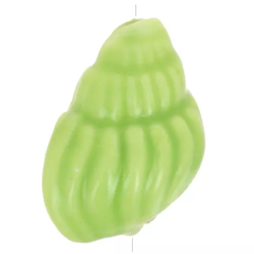 Perla di conchiglia in ceramica 21x13 mm - Verde x1