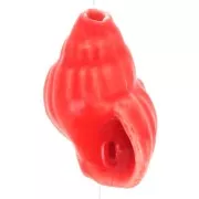 Perla di conchiglia in ceramica 21x13 mm - Rosso x1