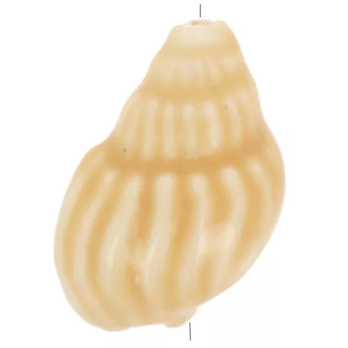 Perla di conchiglia in ceramica 21x13 mm - Beige x1