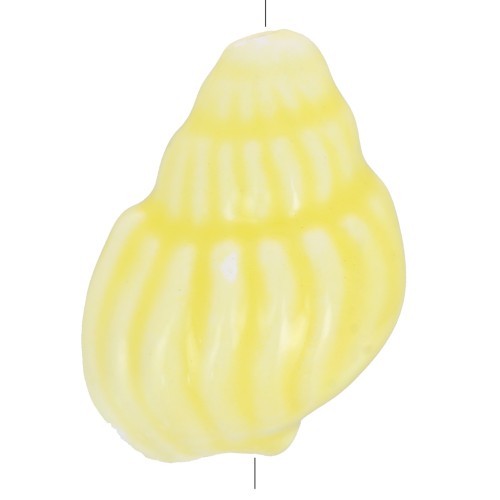 Perla di conchiglia in ceramica 21x13 mm - Giallo chiaro x1