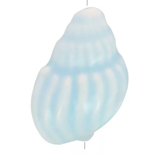 Perla di conchiglia in ceramica 21x14 mm - Azzurro x1