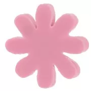 Cabochon fiore resina 16 mm - Rosa - Blu x1
