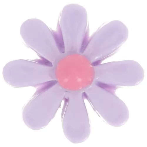 Cabochon fiore resina 16 mm - Lilla - Rosa chiaro x1