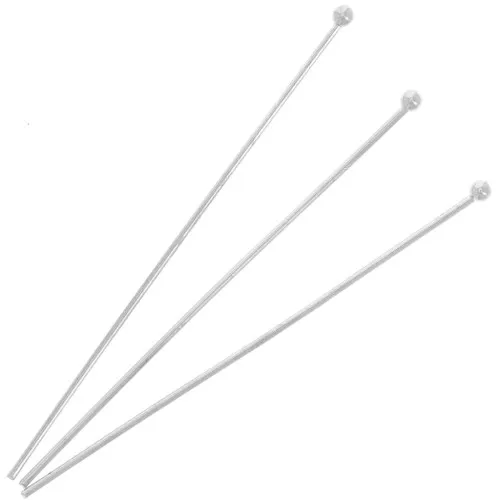 Chiodini pallina 50x0,8 mm Argento x25