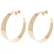 Orecchini a cerchio aperto 57 mm - Dorato x2