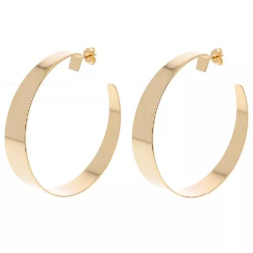 Orecchini a cerchio aperto 57 mm - Dorato x2