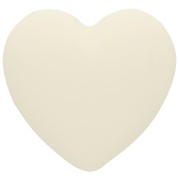 Cuore cabochon 25,5x27 mm in resina opaca - Ecrù x1