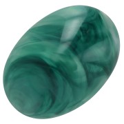 Cabochon ovale 14x10 mm in resina opaca - Verde bottiglia marmorizzato x1