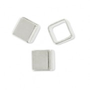 Perla tube quadrato 2.5 mm rodiato x10|raw }}