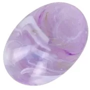 Cabochon ovale 14x10 mm in resina opaca - Lavanda marmorizzato x1