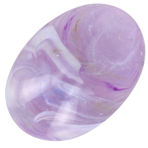Cabochon ovale opaco in resina 14x10 mm - Lavanda marmorizzata x1