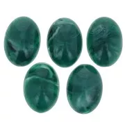 Cabochon ovale in resina 14x10 mm - Verde bottiglia marmorizzato x1