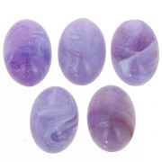 Cabochon ovale in resina 14x10 mm - Lavanda marmorizzata x1