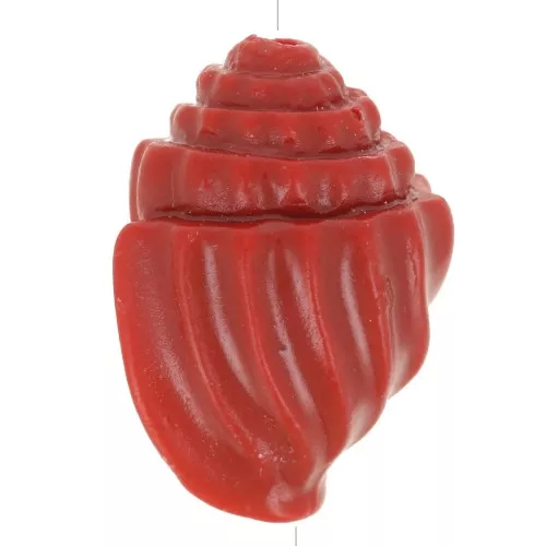 Perlina conchiglia in plastica 17x12 mm - Bordeaux x1