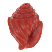 Perlina conchiglia in plastica 17x12 mm - Bordeaux x1