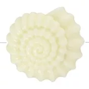 Perlina conchiglia in plastica da 22 mm - Ecrù x1