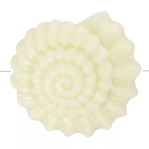 Perlina conchiglia in plastica da 22 mm - Ecrù x1