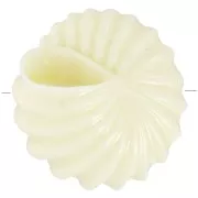 Perlina conchiglia in plastica da 22 mm - Ecrù x1