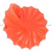 Perlina conchiglia in plastica 12 mm - Corallo arancione x8