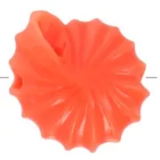 Perlina conchiglia in plastica 12 mm - Corallo arancione x8