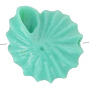 Perlina conchiglia in plastica 12 mm - Verde acqua x8