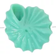 Perlina conchiglia in plastica 12 mm - Verde acqua x8