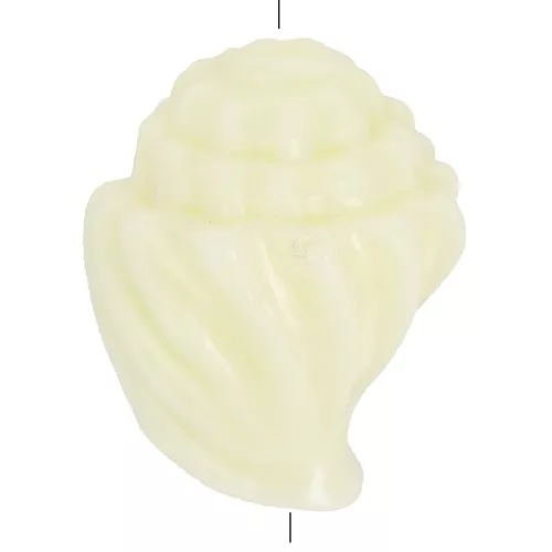 Perlina conchiglia in plastica 12x9 mm - Ecrù x8