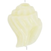 Perlina conchiglia in plastica 12x9 mm - Ecrù x8