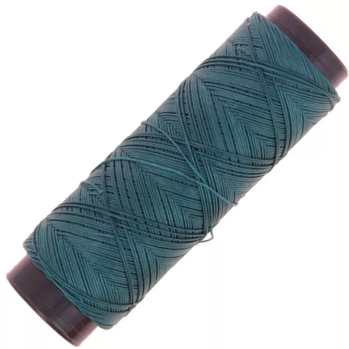 Filo di poliestere cerato Slam Cord per micro macramè 0,6 mm - Verde anatra x100m