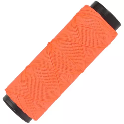 Filo di poliestere cerato Slam Cord per micro macramè 0,6 mm - Arancione fluorescente x100m