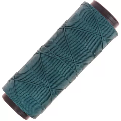 Filo di poliestere cerato Slam Cord per micro macramè 0,8 mm - Verde anatra x100m