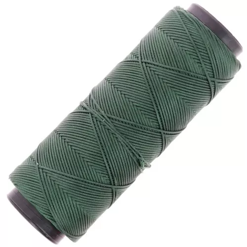 Filo di poliestere cerato Slam Cord per micro macramè 0,8 mm - Verde scuro x100m