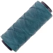 Filo di poliestere cerato - Slam Cord per micro macramè 1 mm - Verde anatra x100m