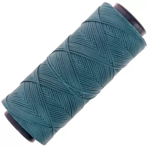 Filo di poliestere cerato - Slam Cord per micro macramè 1 mm - Verde anatra x100m