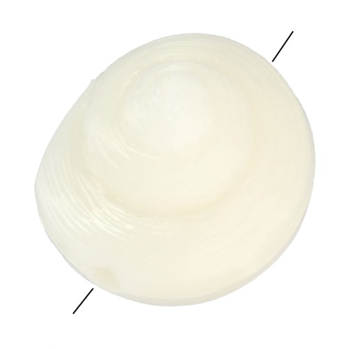 Perla di conchiglia in resina da 9 mm - Ecrù x6