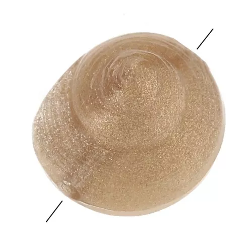 Perla di conchiglia in resina 9 mm - Bronzo marmorizzato x6