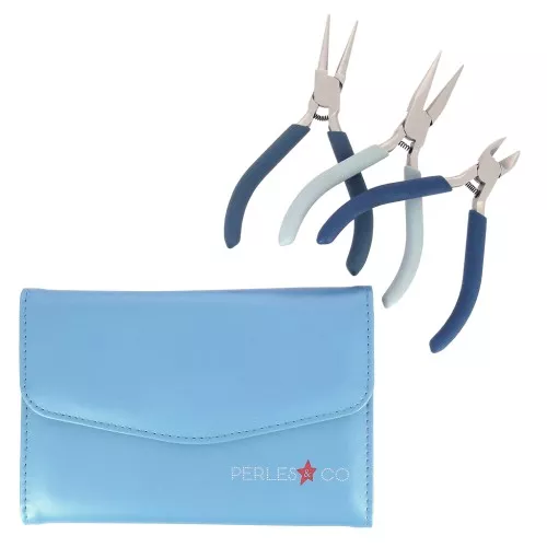 Kit de 3 pinze in una pochette Perles & Co Blu x1
