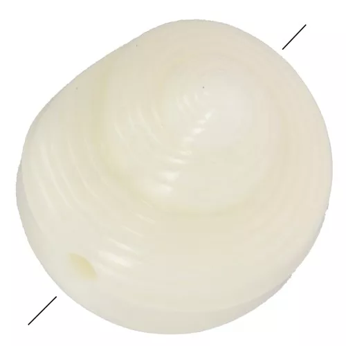Perla di conchiglia in resina 12 mm - Ecrù x5