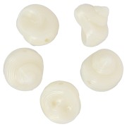 Perla di conchiglia in resina 12 mm - Ecrù x5