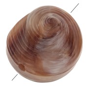 Perla di conchiglia in resina 12 mm - Marmorizzata Marrone chiaro - Marrone scuro x5|raw }}