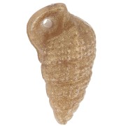 Pendente a forma di conchiglia 18x11 mm in resina opaca - Bronzo marmorizzato