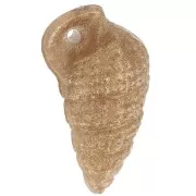 Pendente a forma di conchiglia 18x11 mm in resina opaca - Bronzo marmorizzato