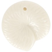 Pendente a conchiglia da 21 mm in resina opaca - Ecrù x1