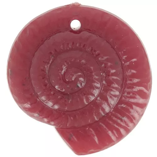 Pendente a conchiglia da 21 mm in resina opaca - Bordeaux x1